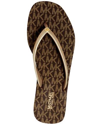 michael kors flip flops size 7|Michael Kors jinx flip flops.